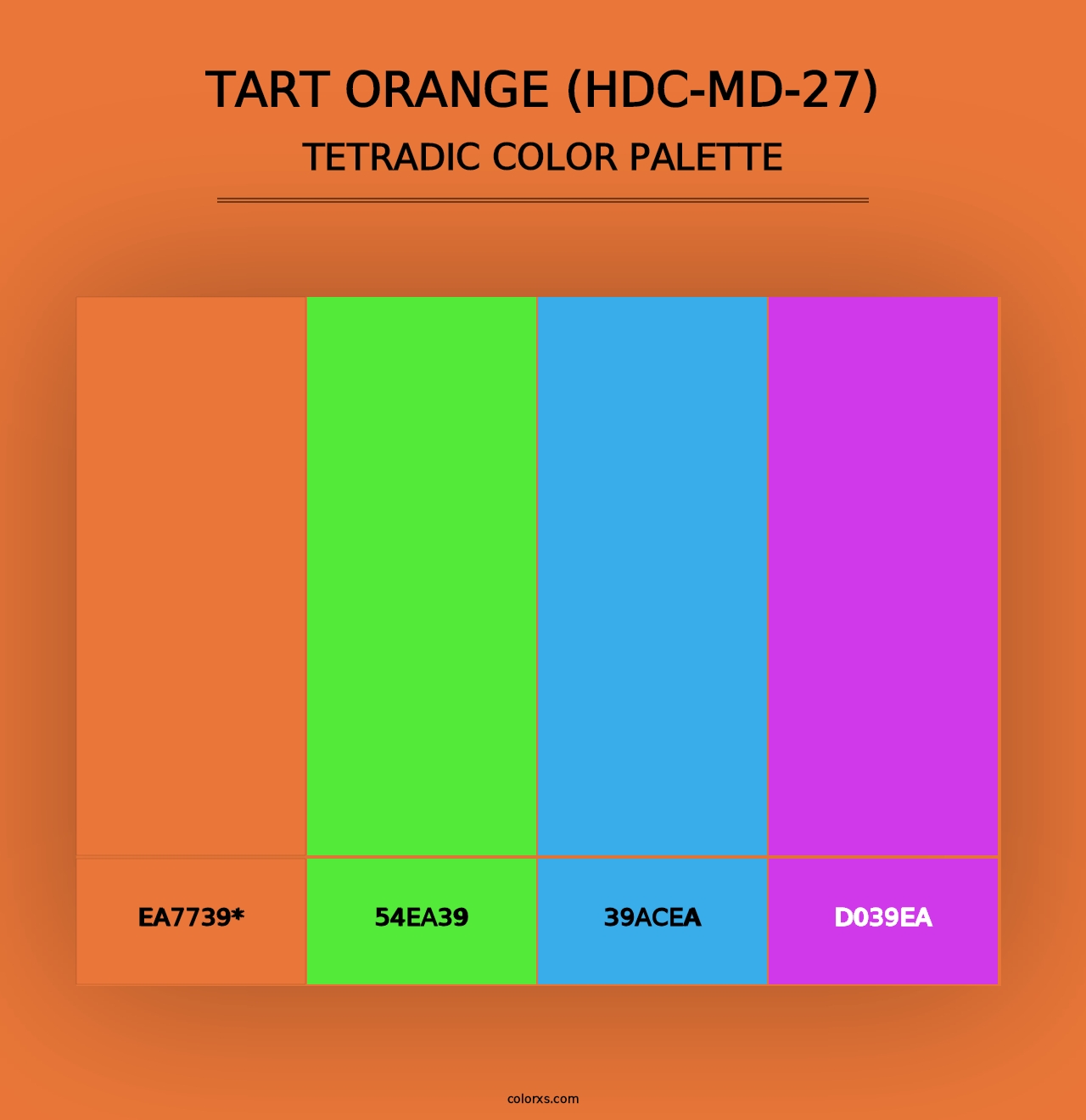 Tart Orange (HDC-MD-27) - Tetradic Color Palette