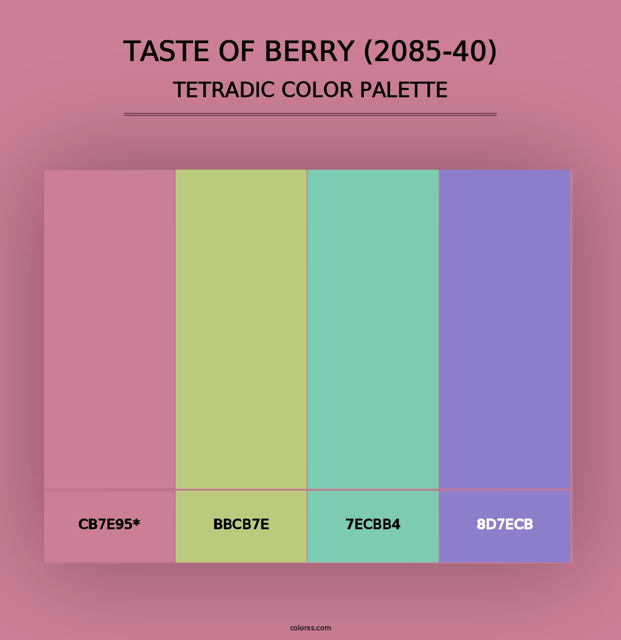 Taste of Berry (2085-40) - Tetradic Color Palette