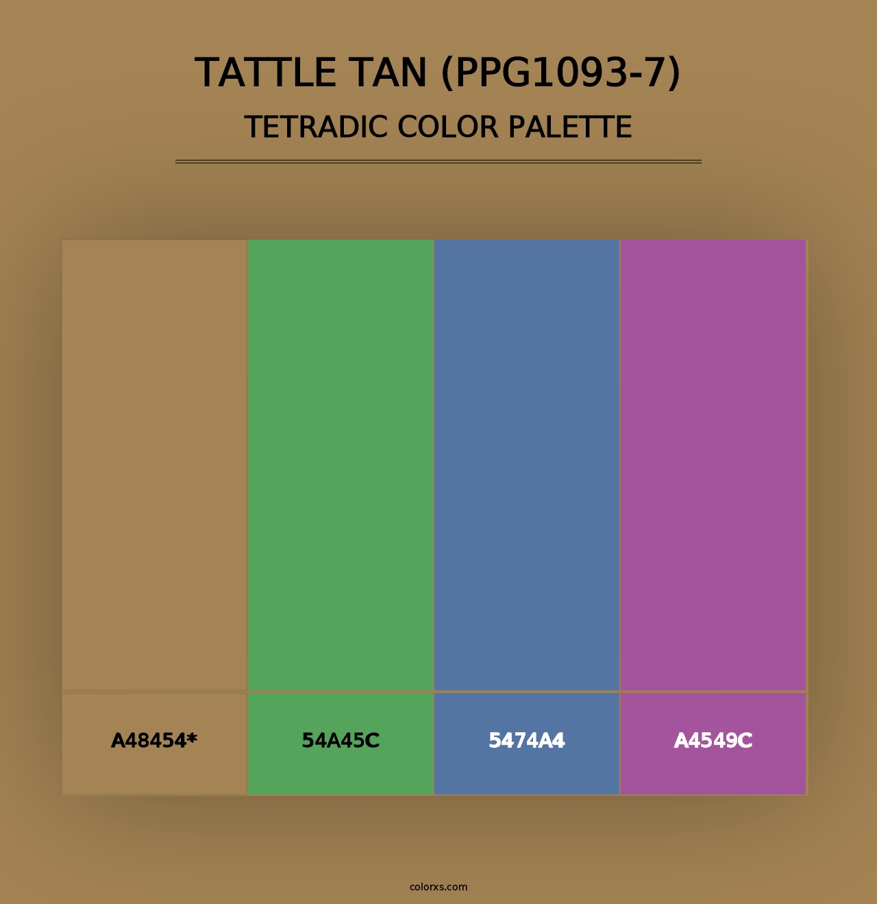 Tattle Tan (PPG1093-7) - Tetradic Color Palette