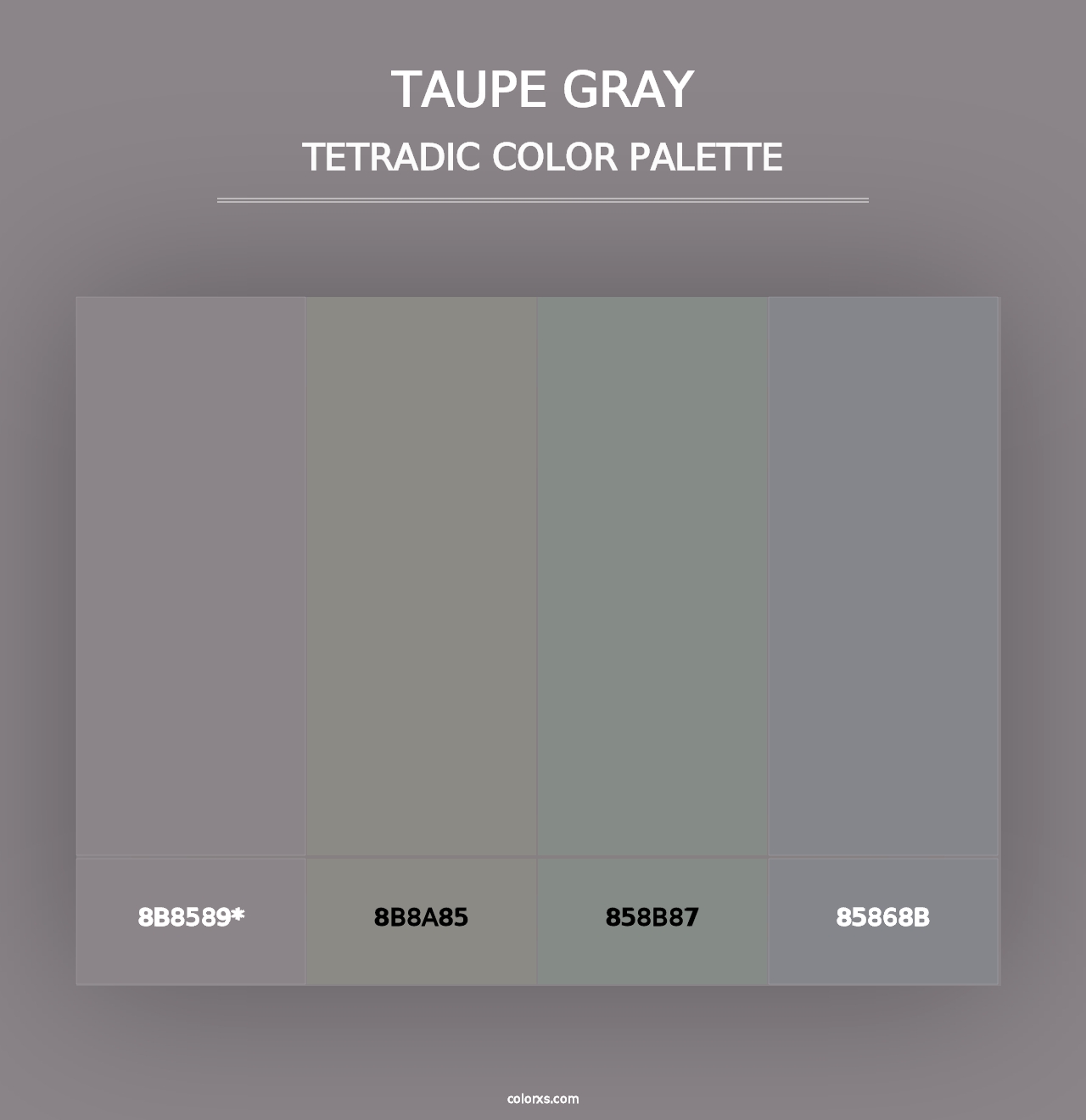 Taupe Gray - Tetradic Color Palette