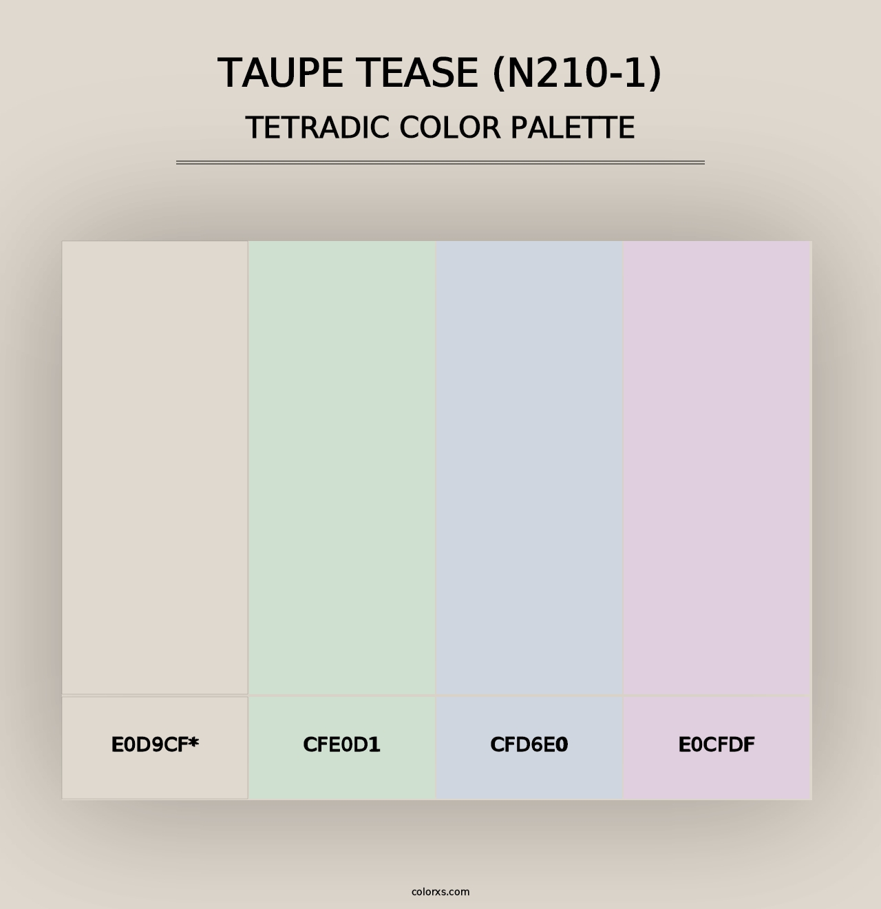 Taupe Tease (N210-1) - Tetradic Color Palette