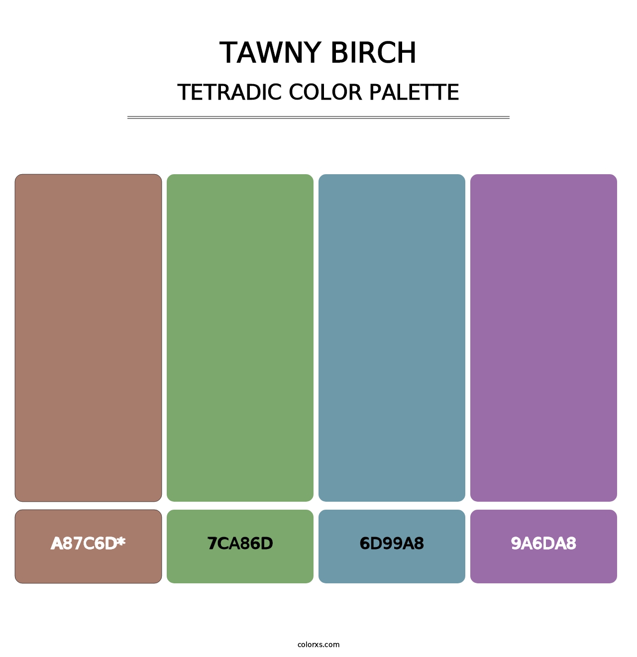 Tawny Birch - Tetradic Color Palette