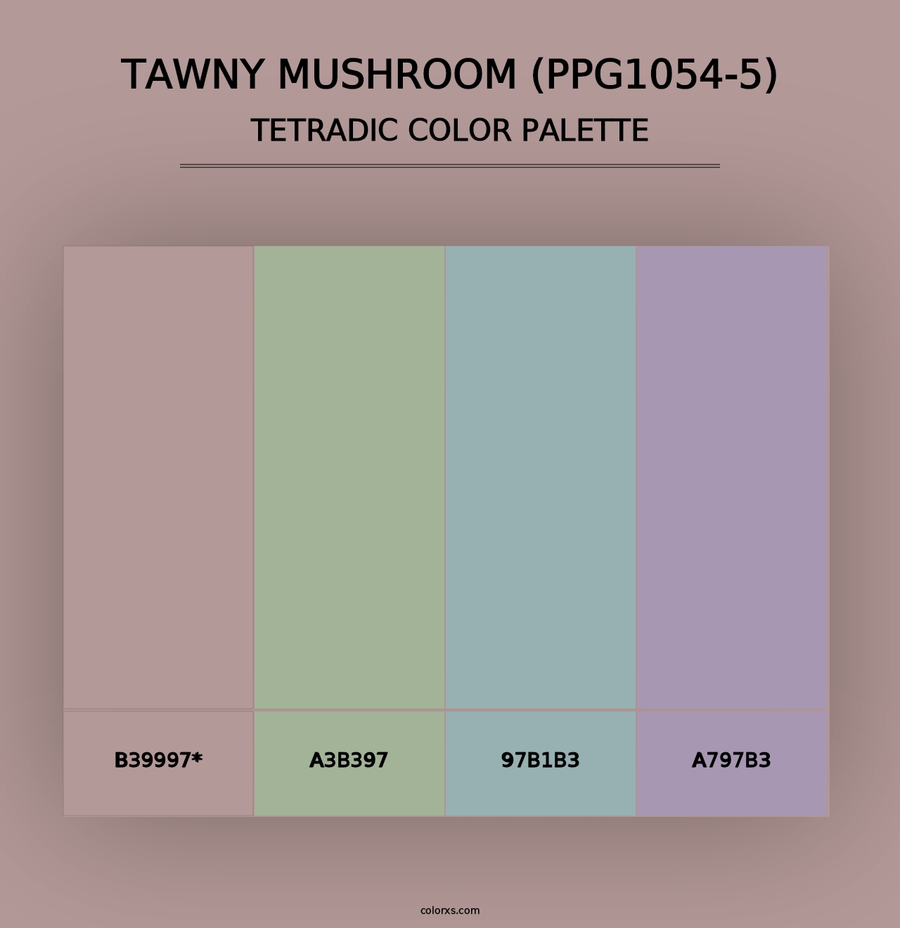 Tawny Mushroom (PPG1054-5) - Tetradic Color Palette