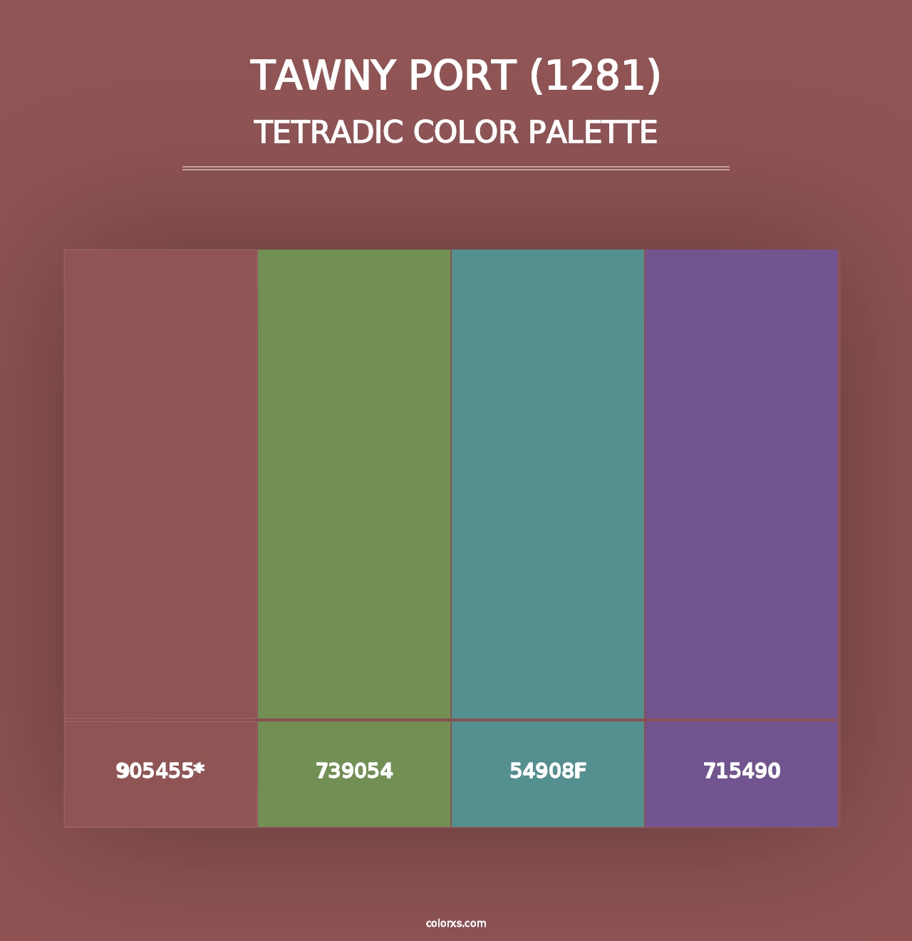 Tawny Port (1281) - Tetradic Color Palette