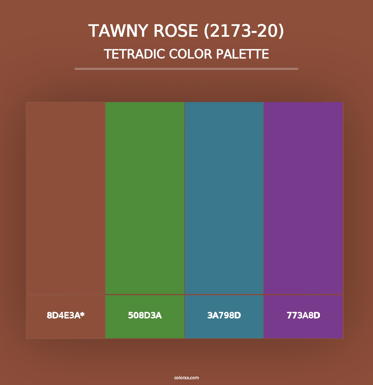 Tawny Rose (2173-20) - Tetradic Color Palette