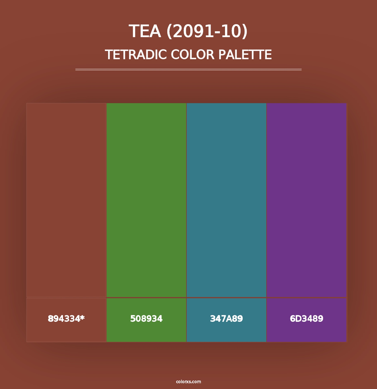 Tea (2091-10) - Tetradic Color Palette