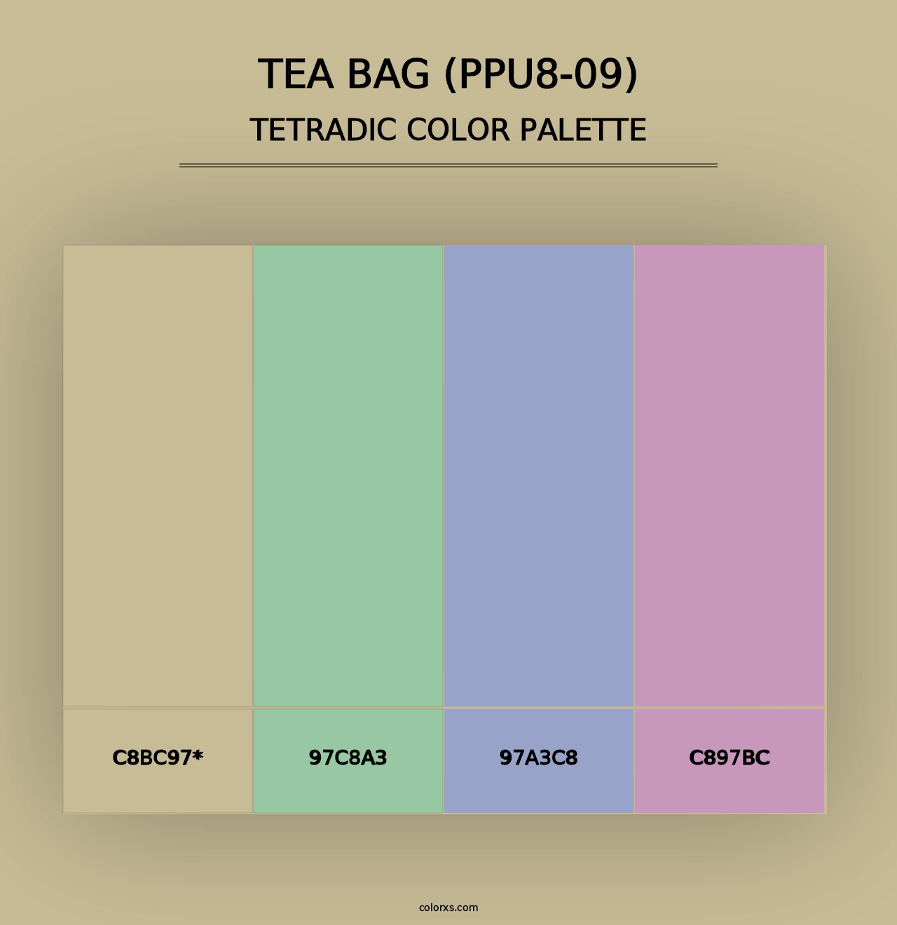 Tea Bag (PPU8-09) - Tetradic Color Palette