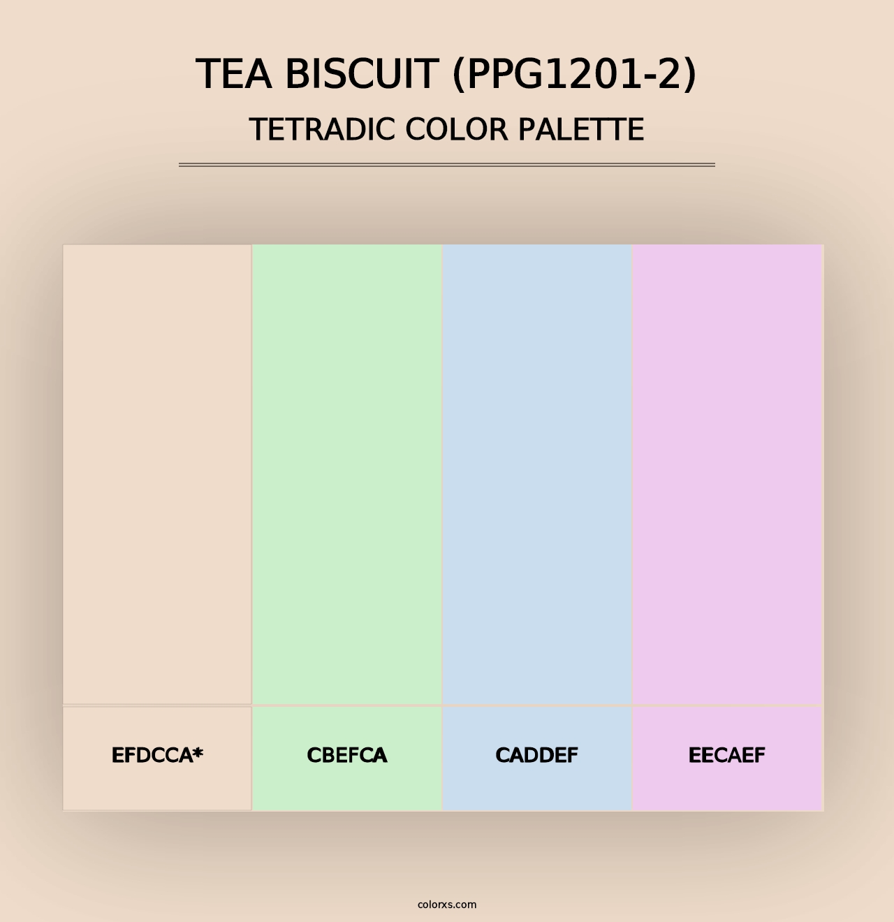 Tea Biscuit (PPG1201-2) - Tetradic Color Palette