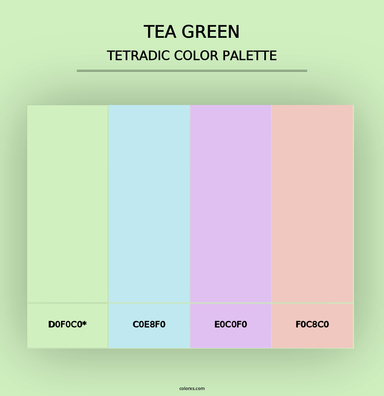 Tea Green - Tetradic Color Palette