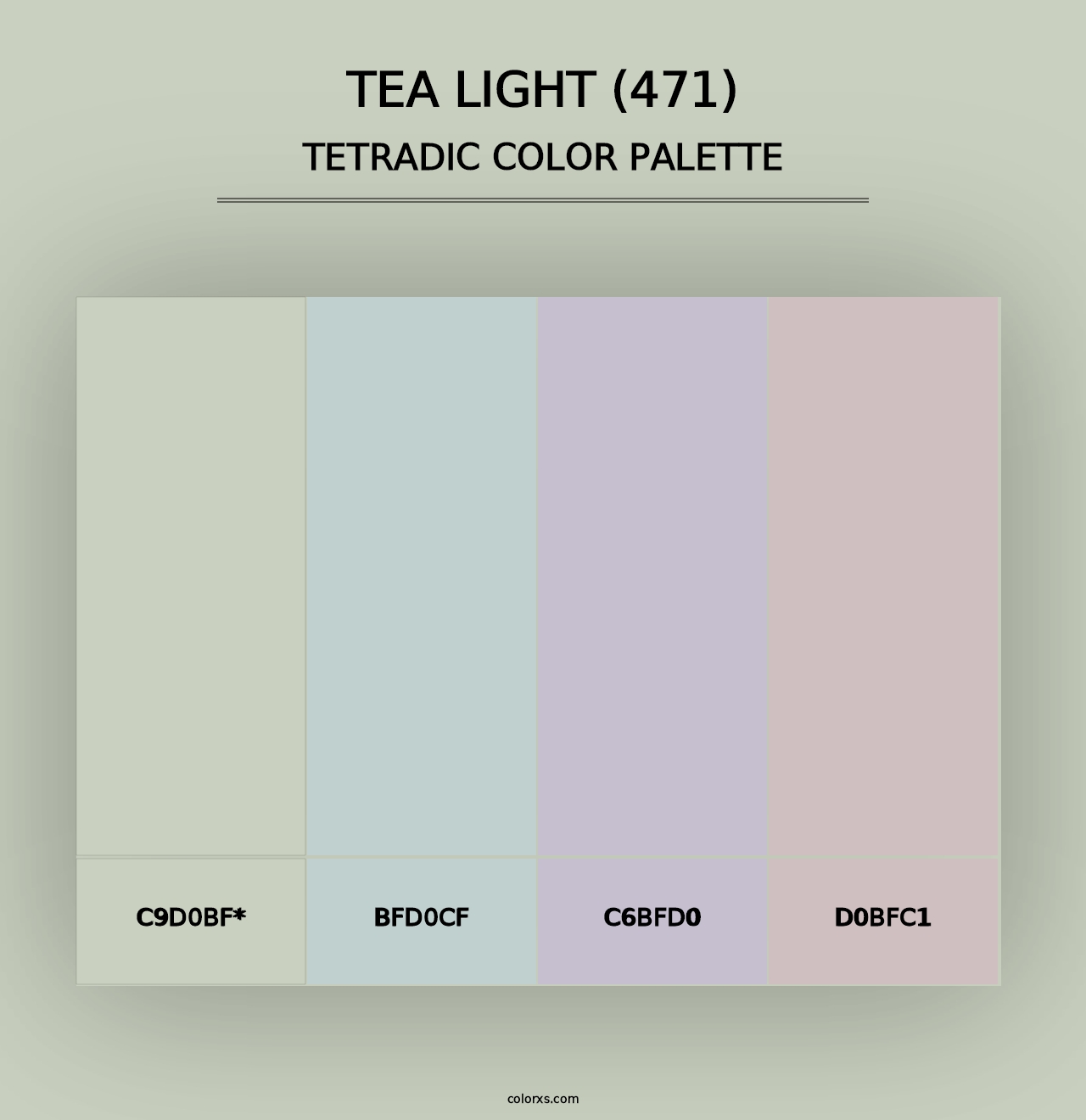 Tea Light (471) - Tetradic Color Palette