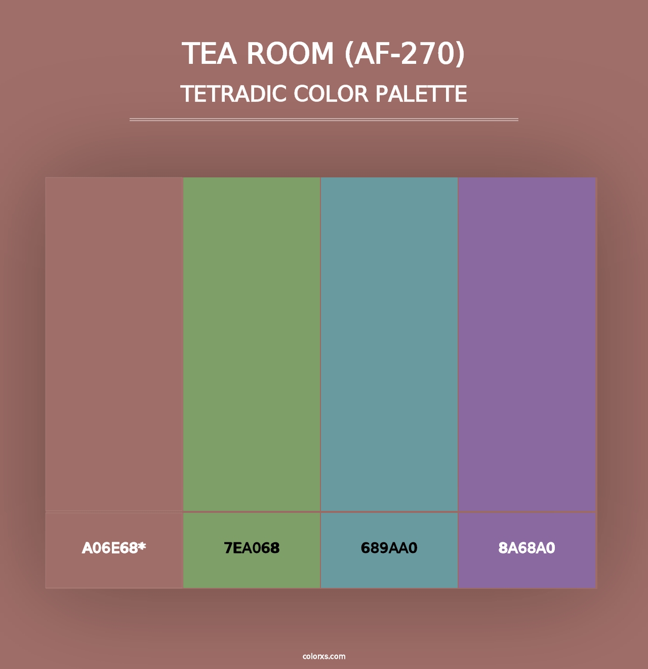 Tea Room (AF-270) - Tetradic Color Palette