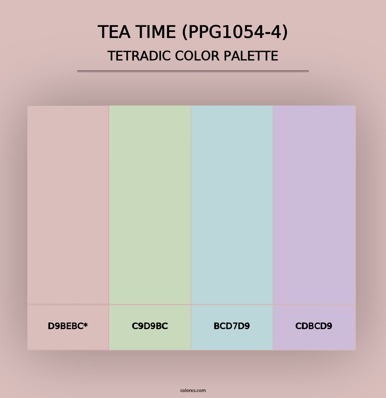 Tea Time (PPG1054-4) - Tetradic Color Palette