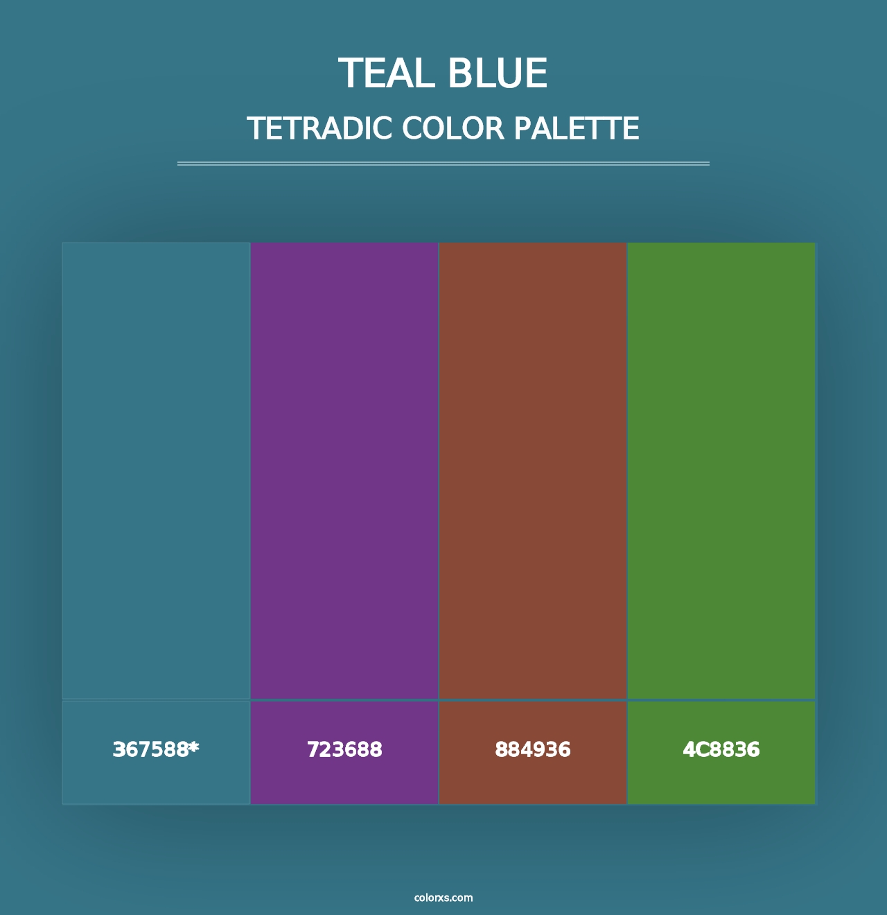 Teal Blue - Tetradic Color Palette