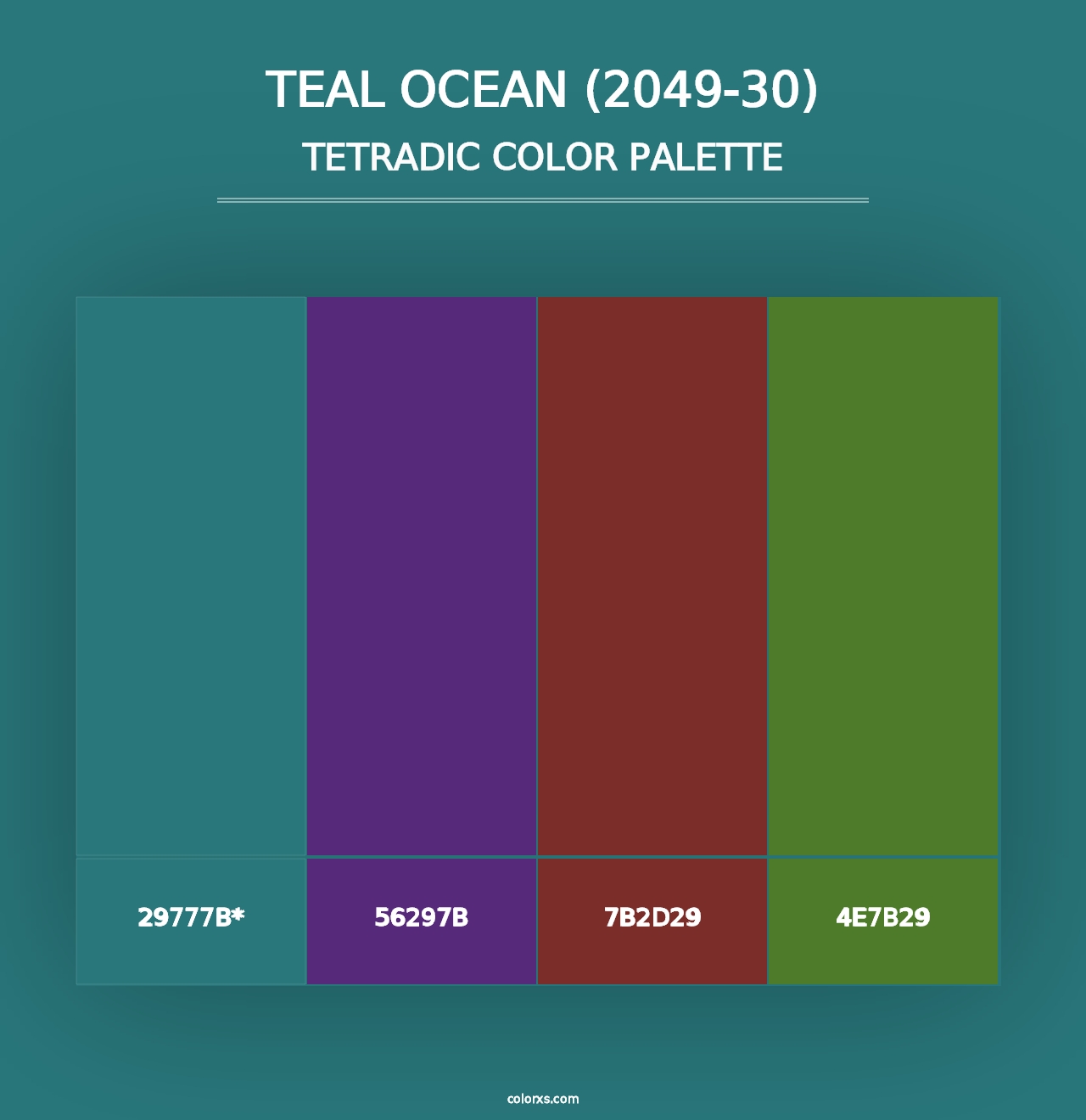 Teal Ocean (2049-30) - Tetradic Color Palette