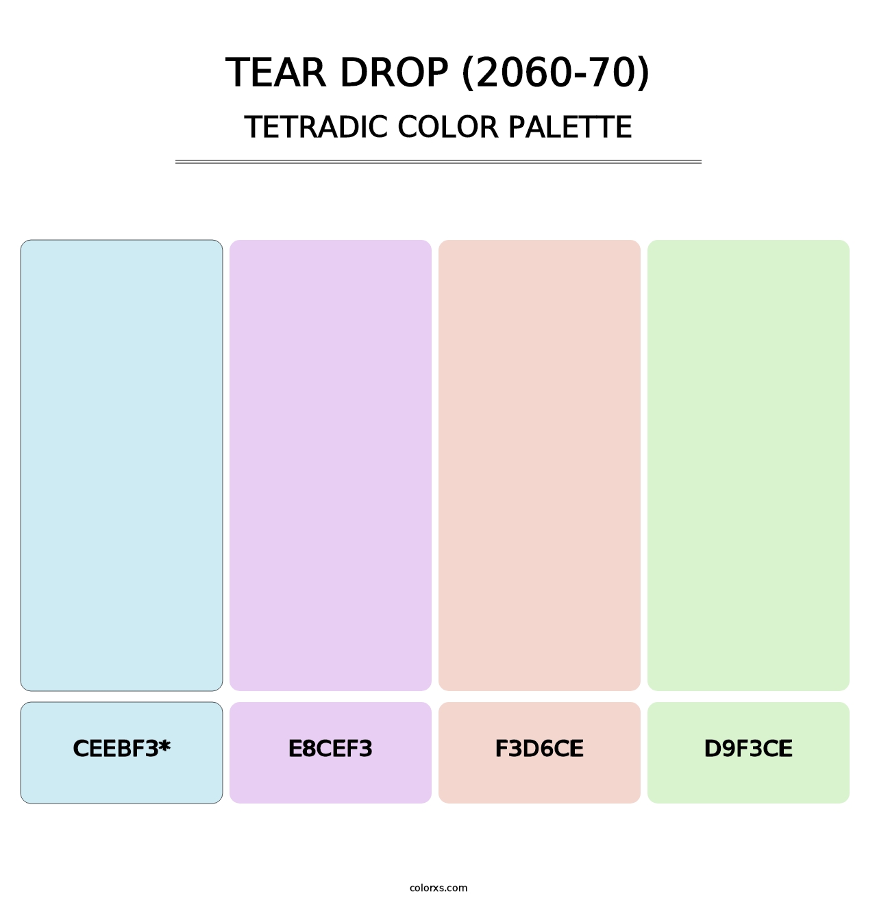 Tear Drop (2060-70) - Tetradic Color Palette