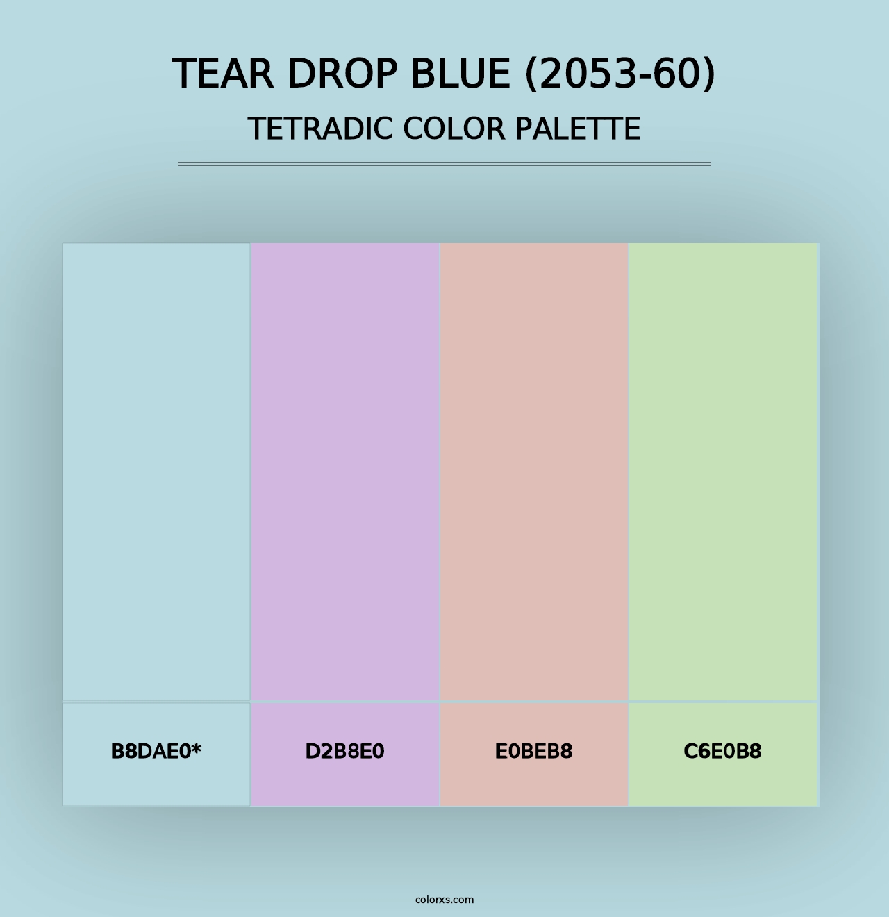 Tear Drop Blue (2053-60) - Tetradic Color Palette