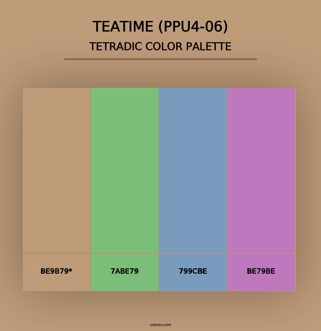 Teatime (PPU4-06) - Tetradic Color Palette