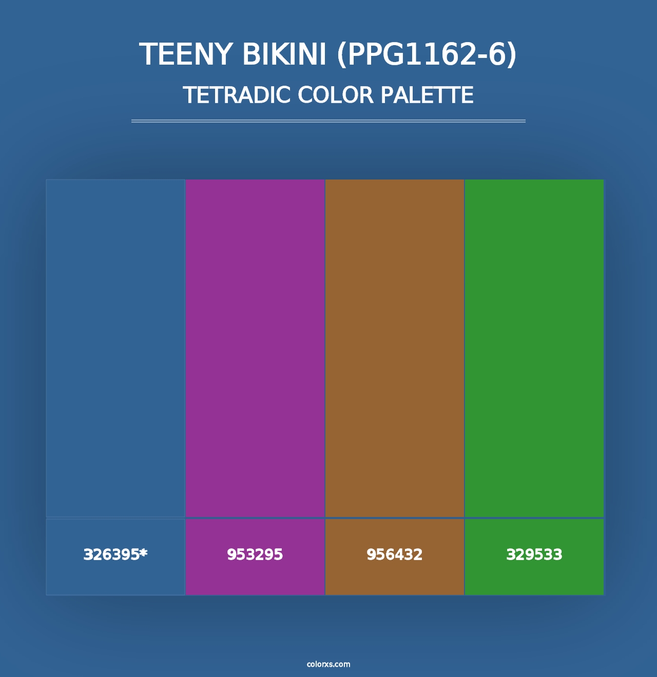 Teeny Bikini (PPG1162-6) - Tetradic Color Palette