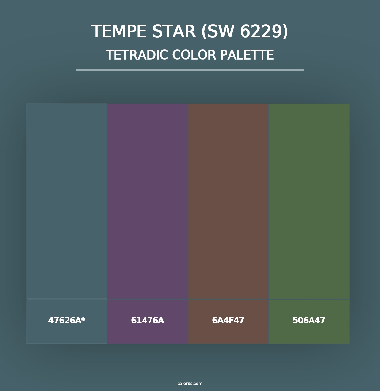 Tempe Star (SW 6229) - Tetradic Color Palette