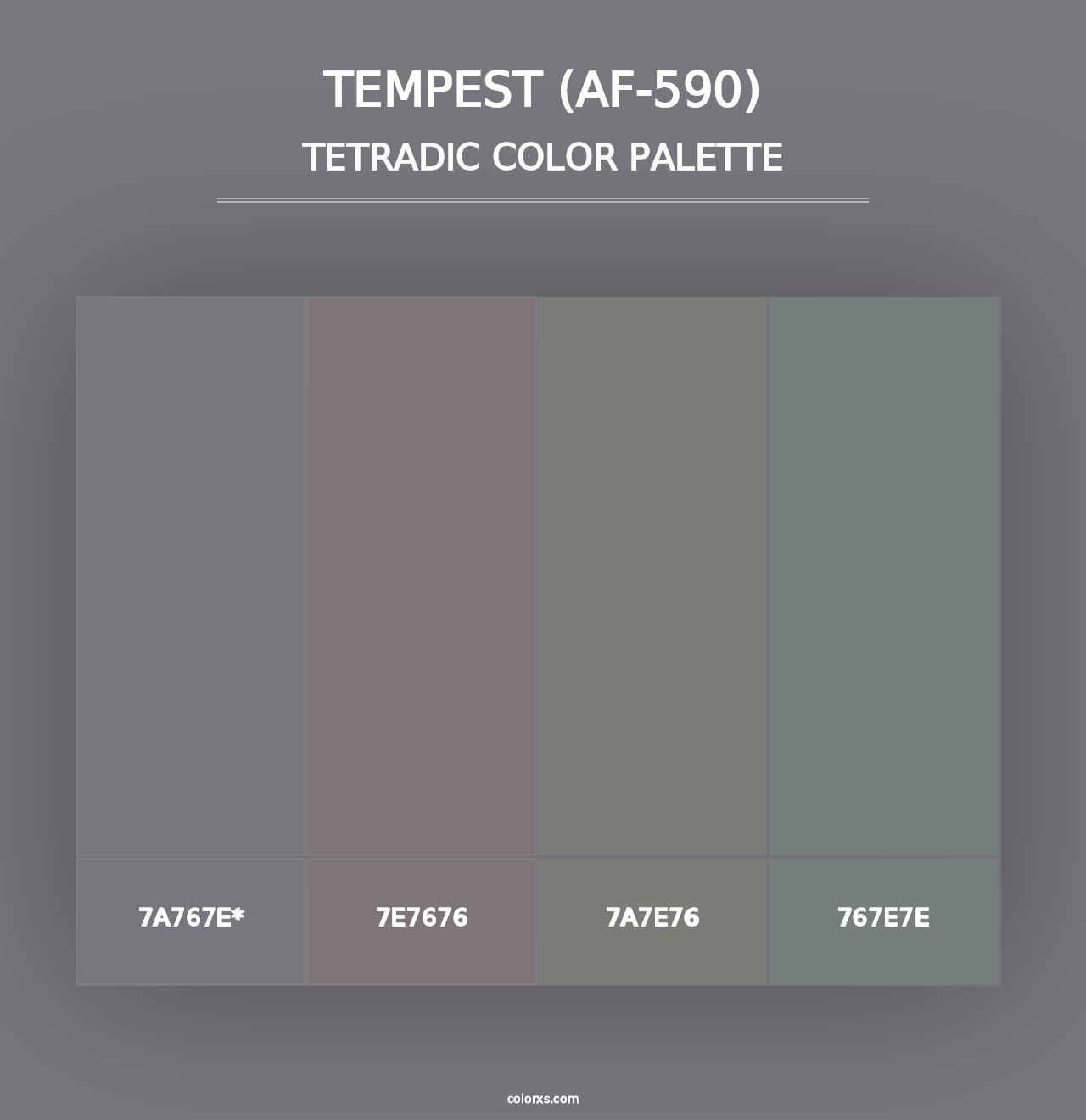 Tempest (AF-590) - Tetradic Color Palette