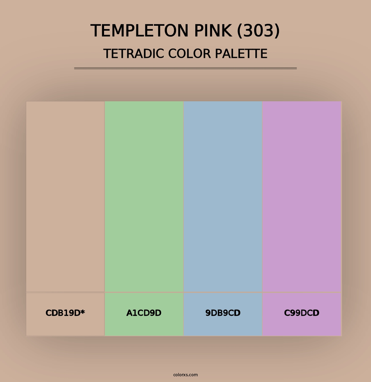 Templeton Pink (303) - Tetradic Color Palette