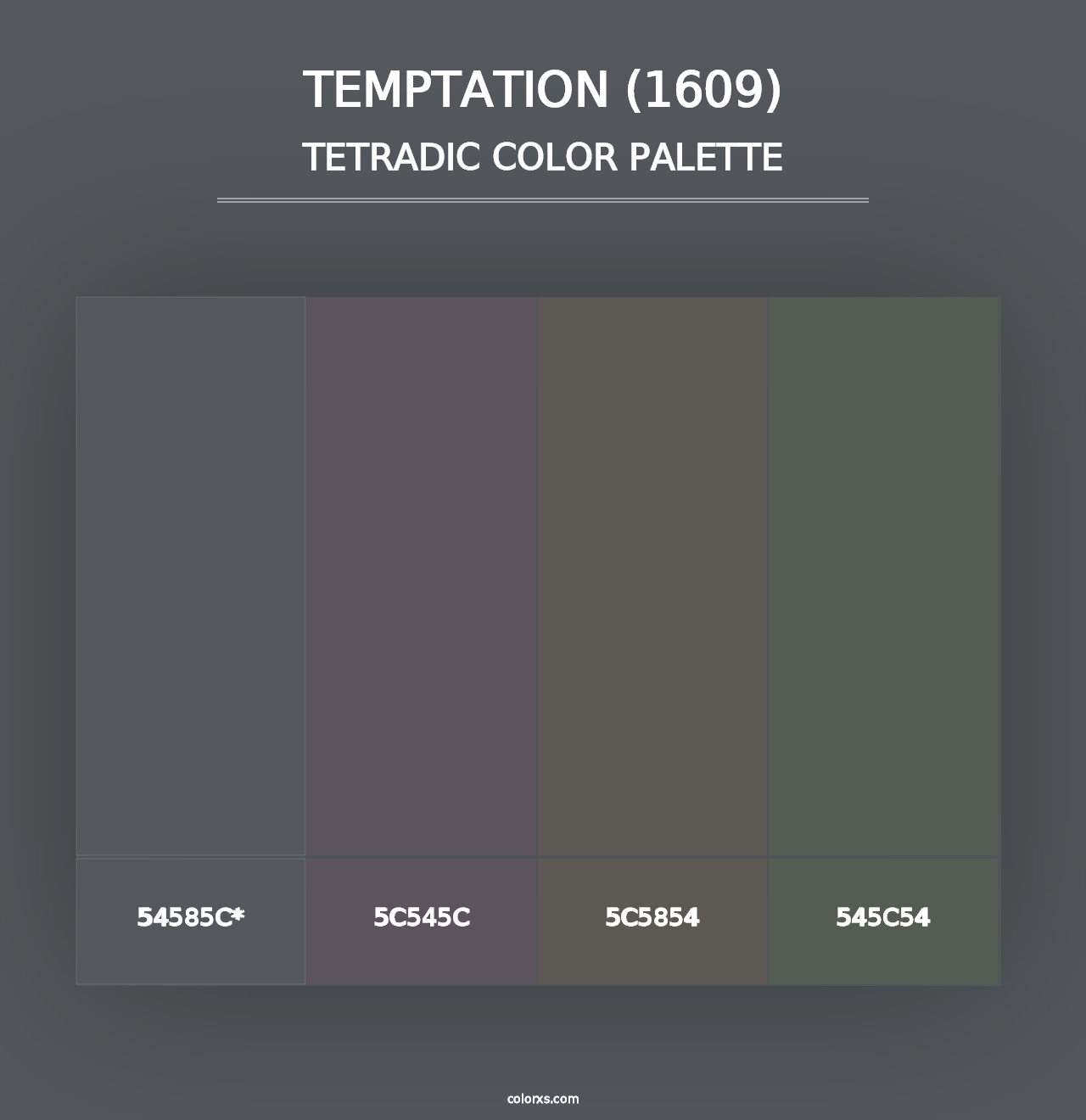 Temptation (1609) - Tetradic Color Palette