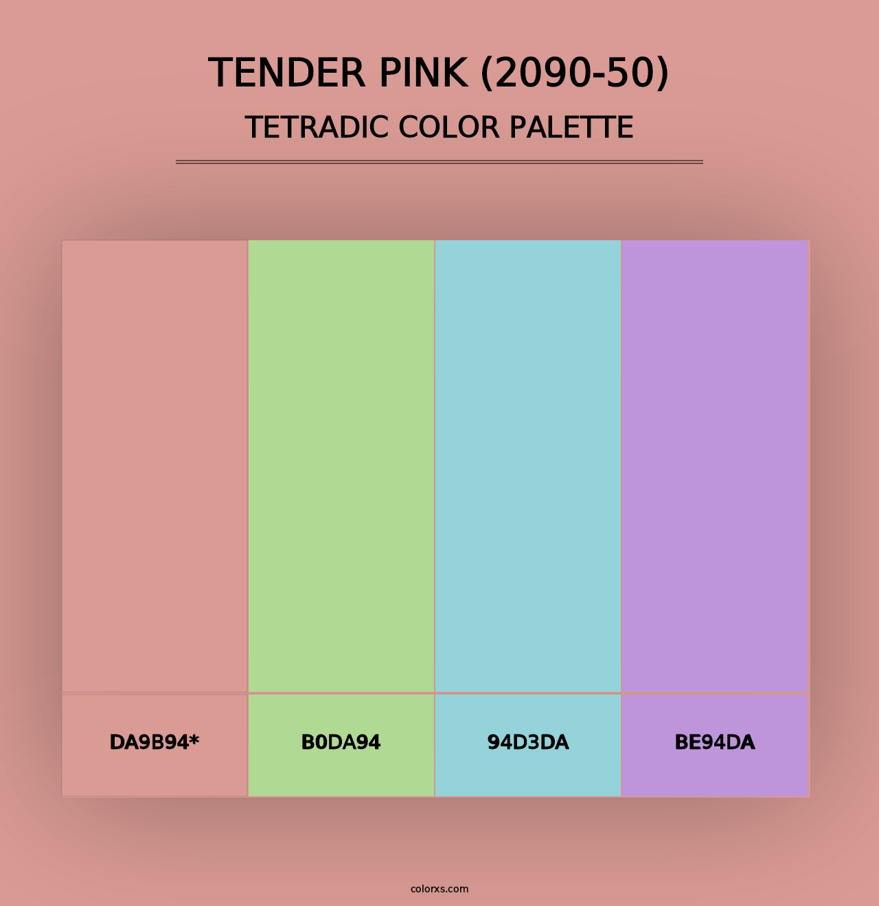 Tender Pink (2090-50) - Tetradic Color Palette