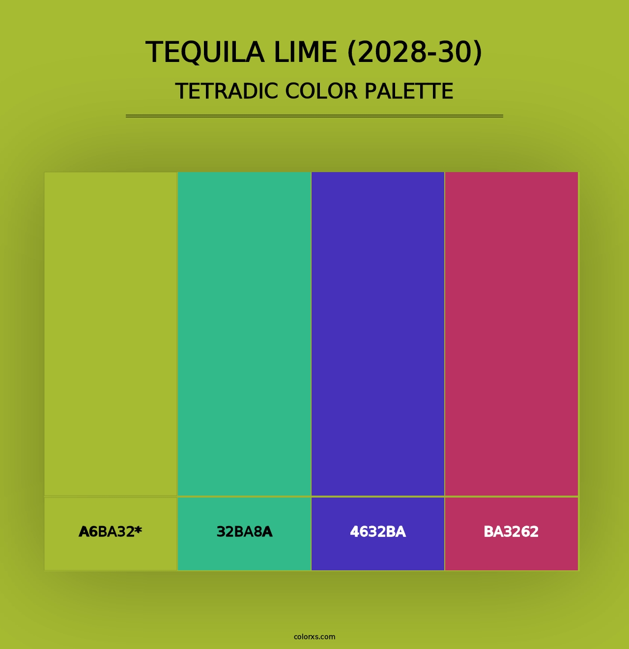 Tequila Lime (2028-30) - Tetradic Color Palette