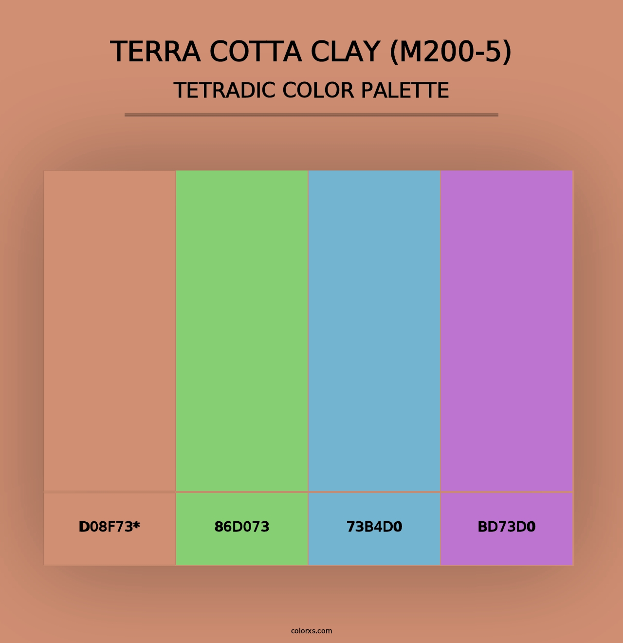 Terra Cotta Clay (M200-5) - Tetradic Color Palette