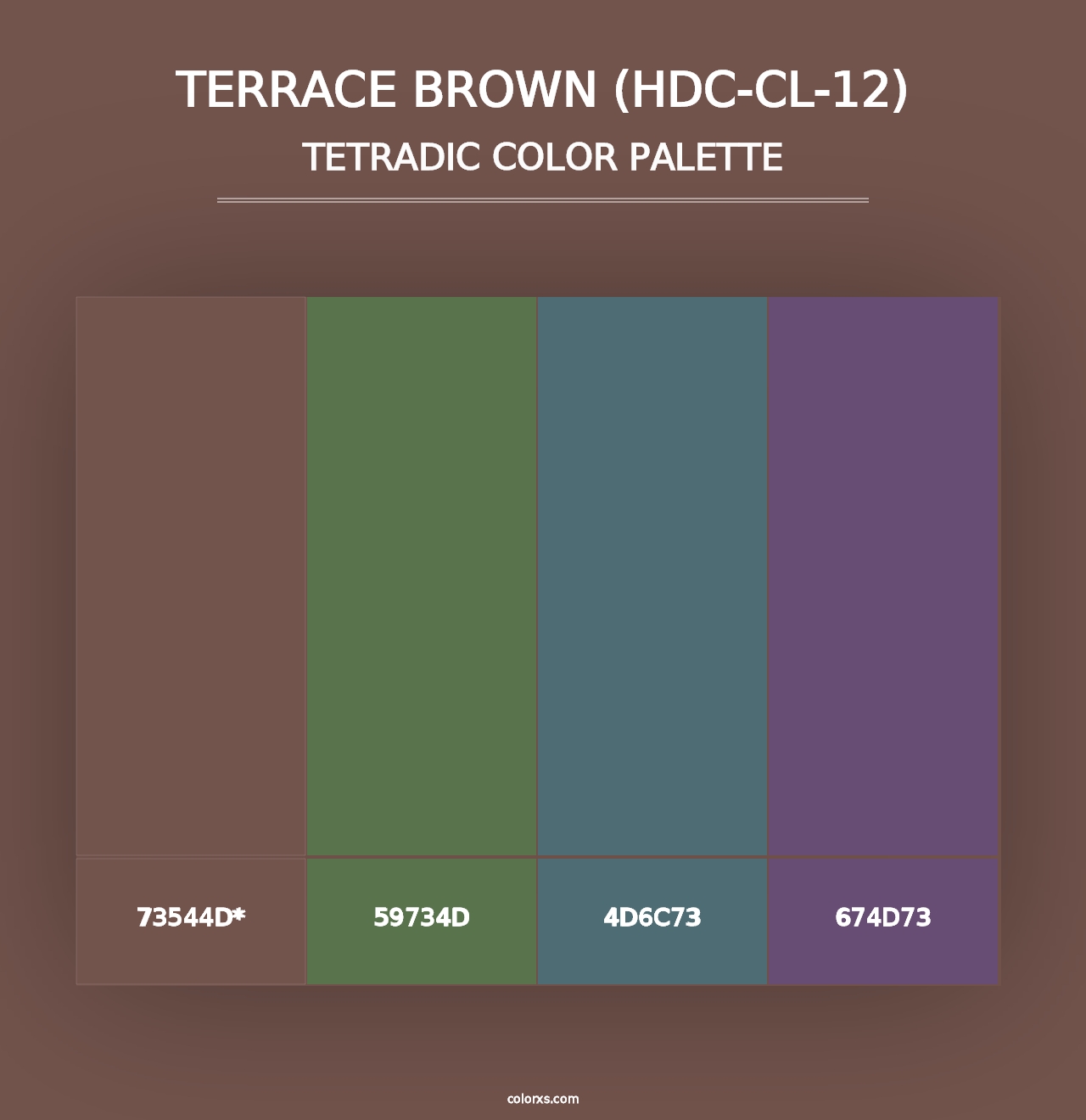 Terrace Brown (HDC-CL-12) - Tetradic Color Palette