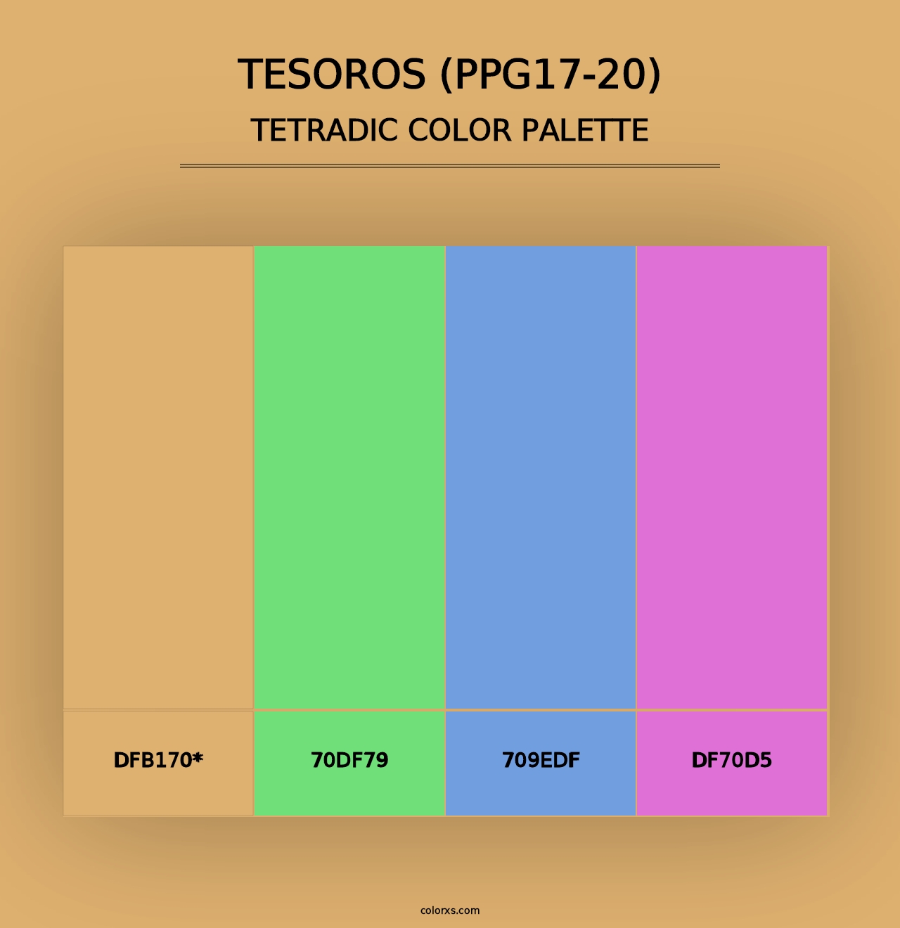 Tesoros (PPG17-20) - Tetradic Color Palette