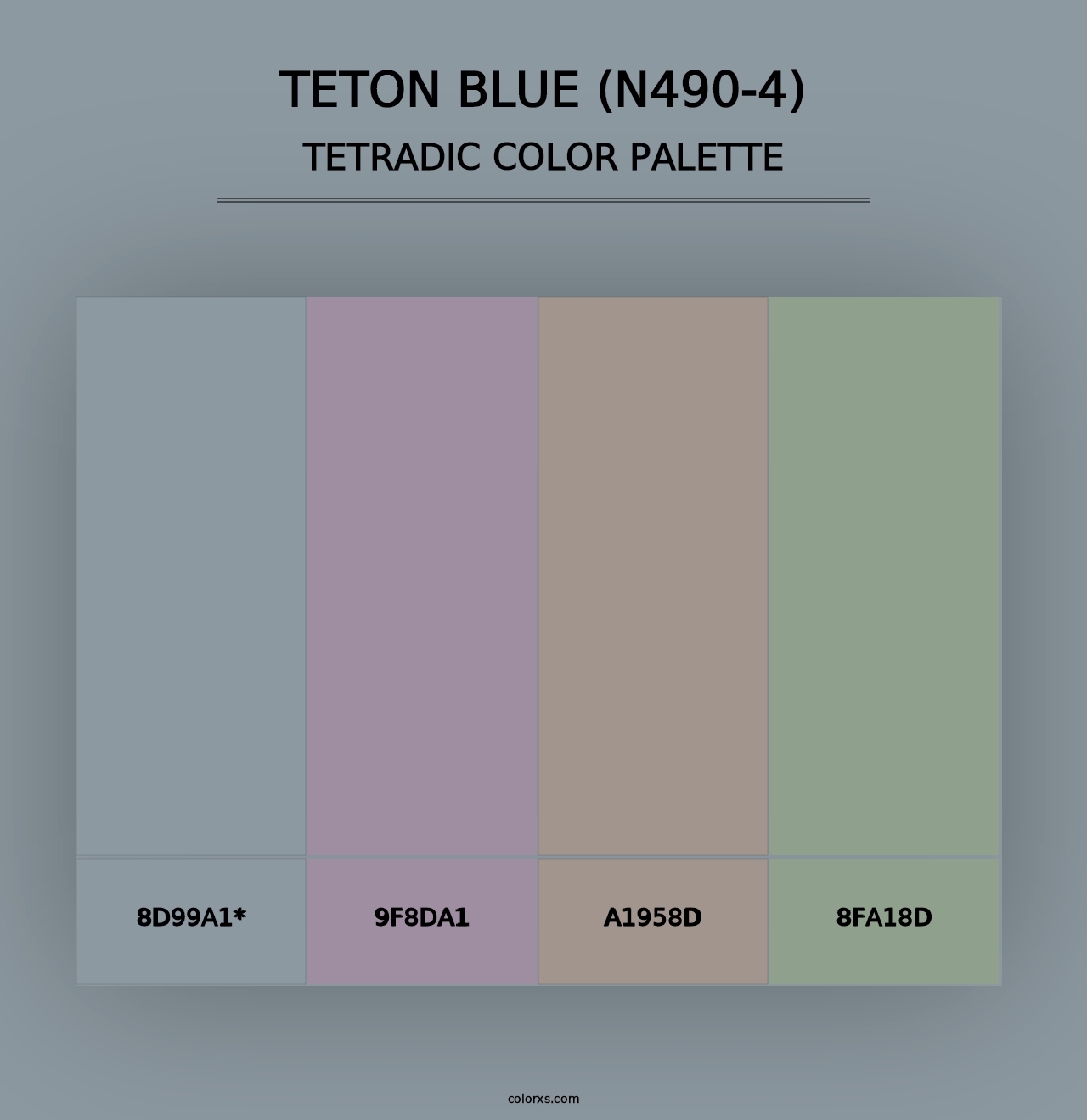 Teton Blue (N490-4) - Tetradic Color Palette