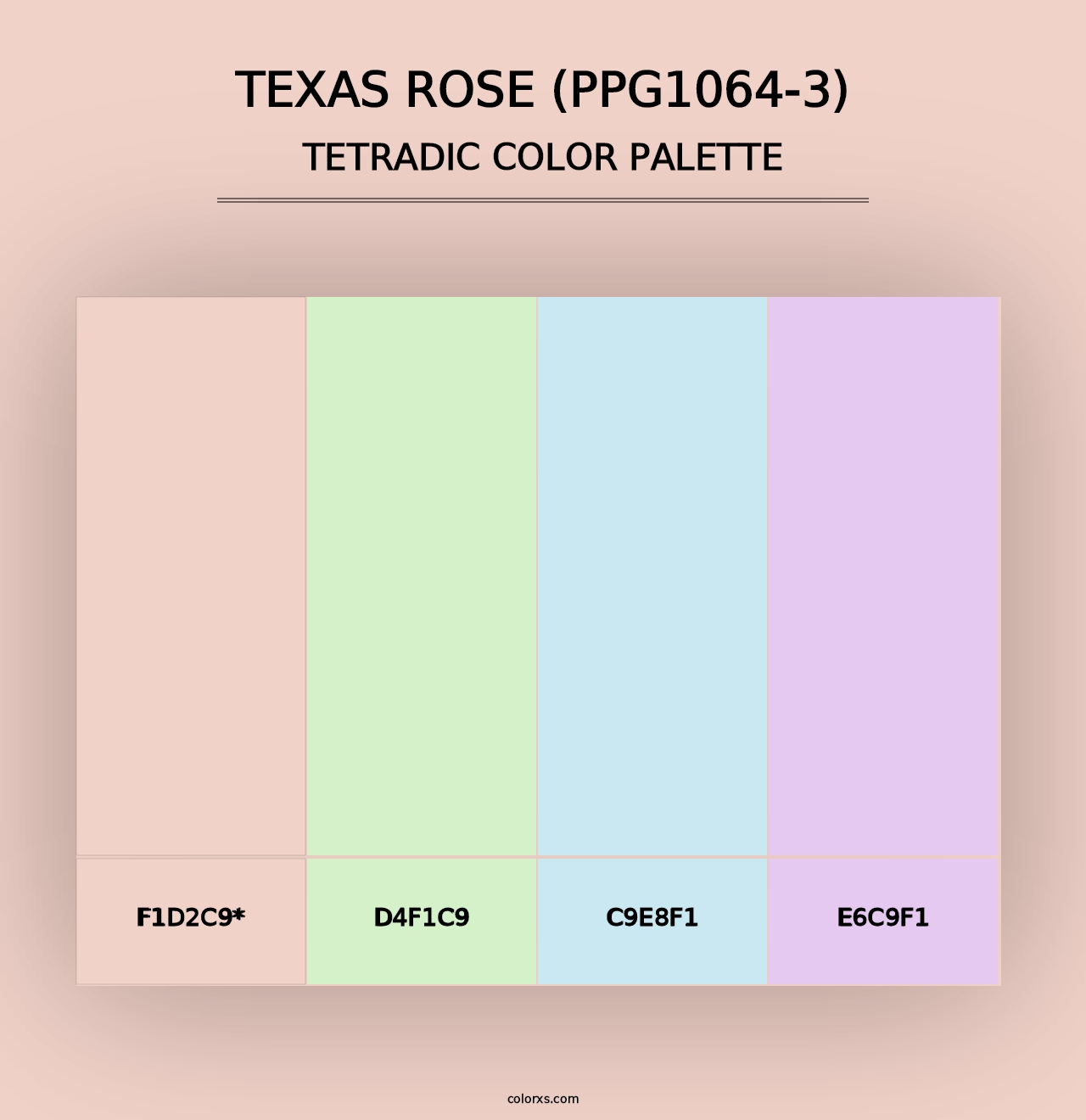 Texas Rose (PPG1064-3) - Tetradic Color Palette