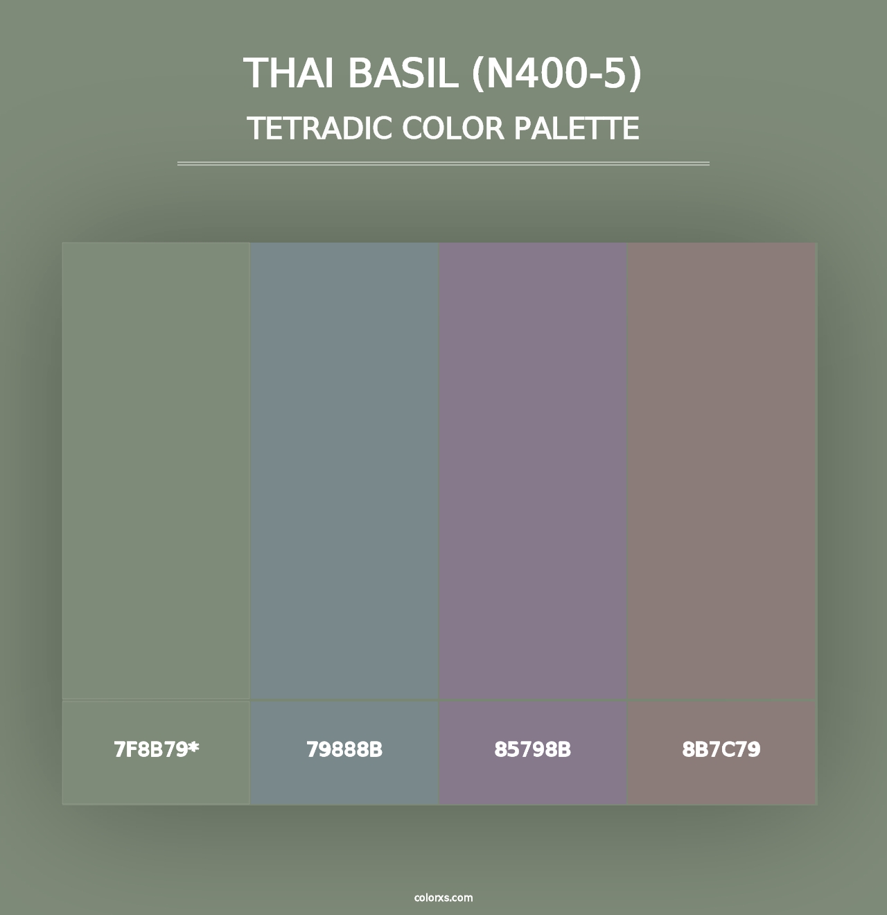 Thai Basil (N400-5) - Tetradic Color Palette