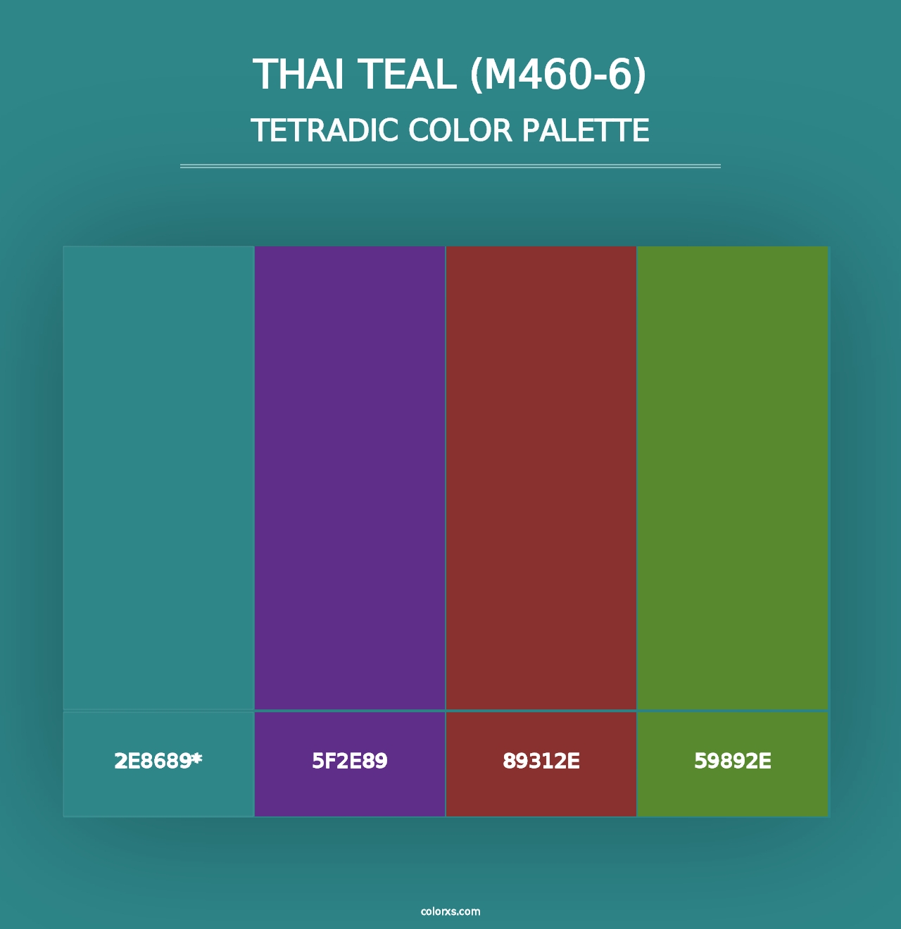 Thai Teal (M460-6) - Tetradic Color Palette