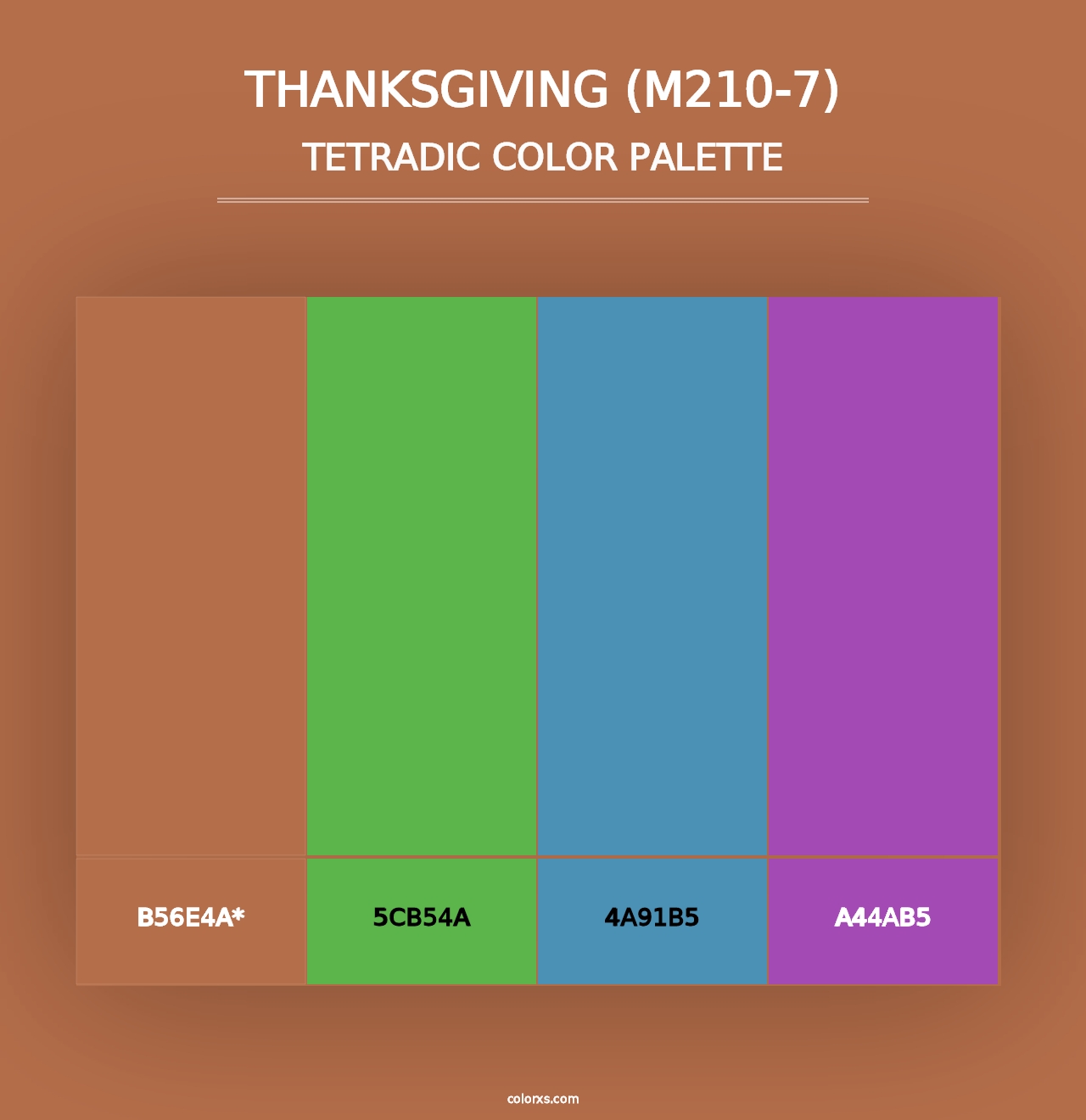 Thanksgiving (M210-7) - Tetradic Color Palette