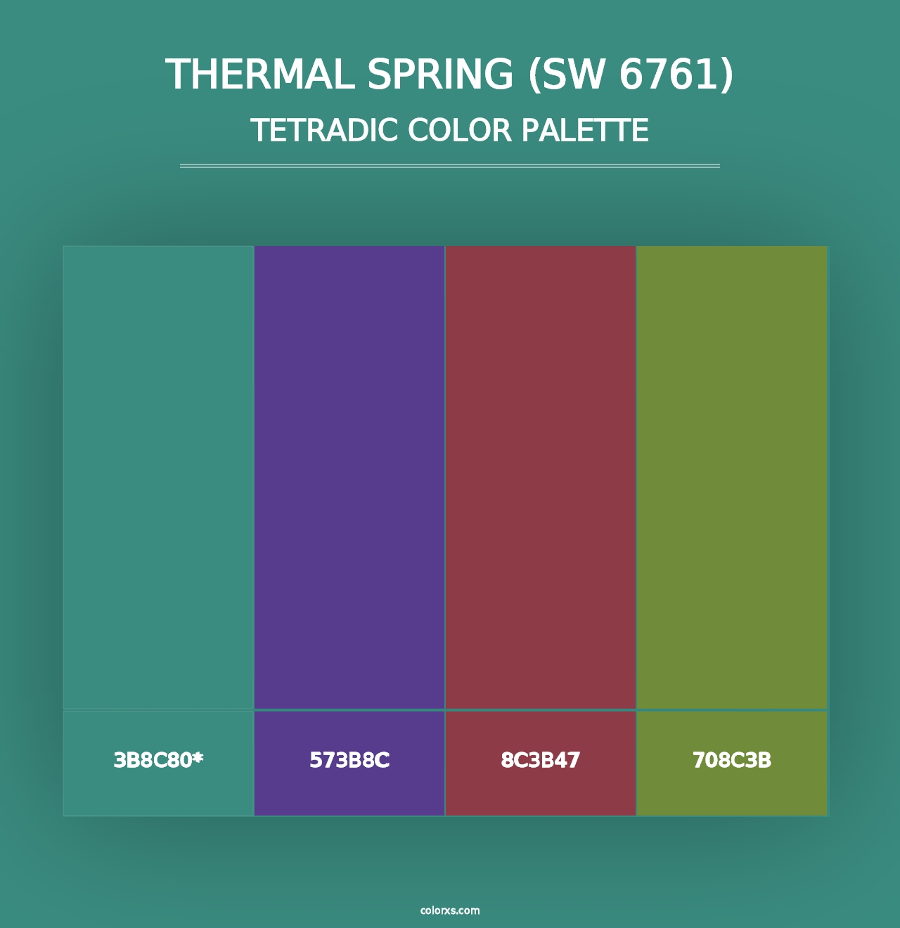 Thermal Spring (SW 6761) - Tetradic Color Palette