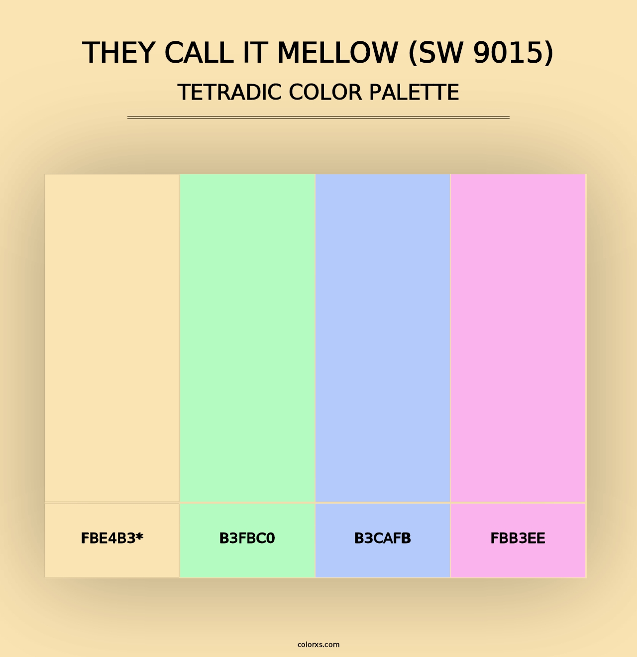 They call it Mellow (SW 9015) - Tetradic Color Palette