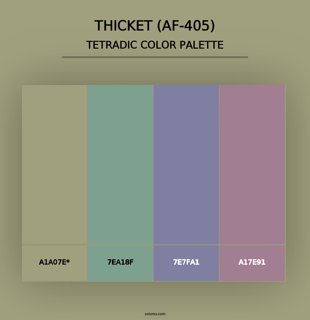 Thicket (AF-405) - Tetradic Color Palette