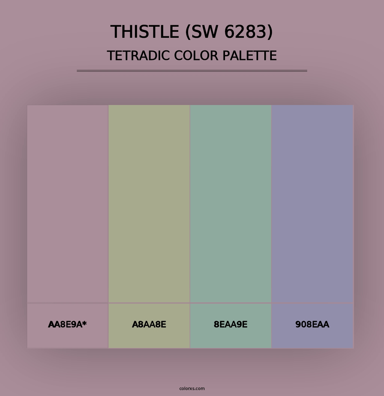 Thistle (SW 6283) - Tetradic Color Palette