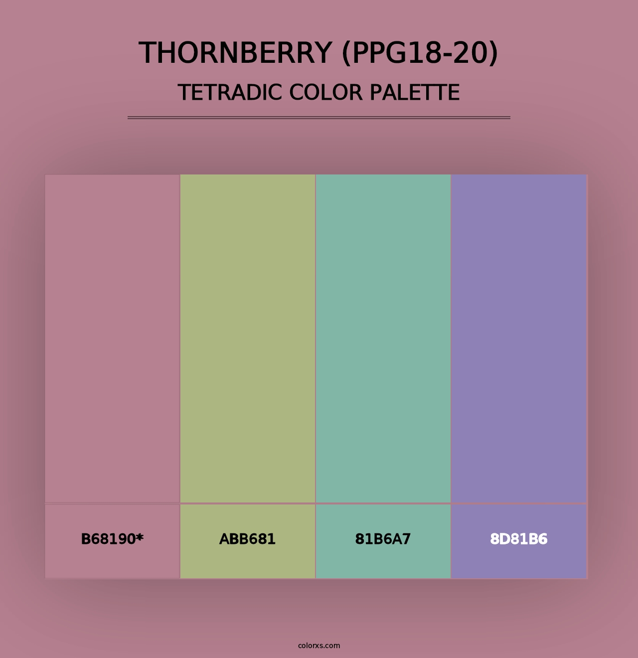 Thornberry (PPG18-20) - Tetradic Color Palette