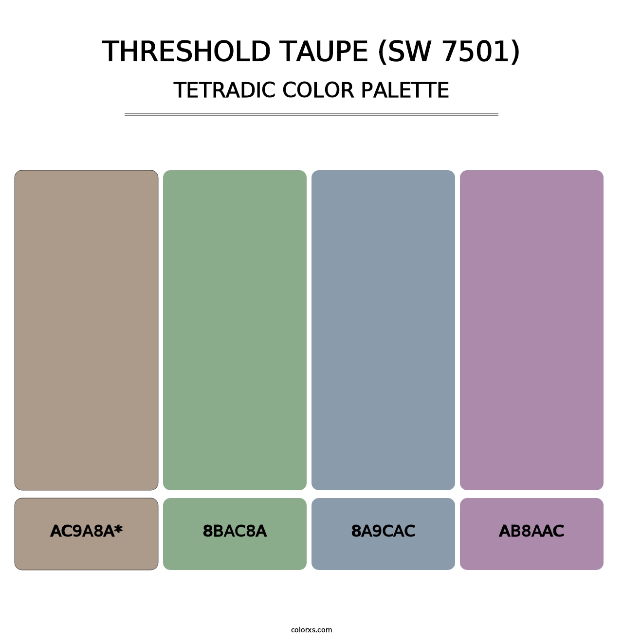 Threshold Taupe (SW 7501) - Tetradic Color Palette