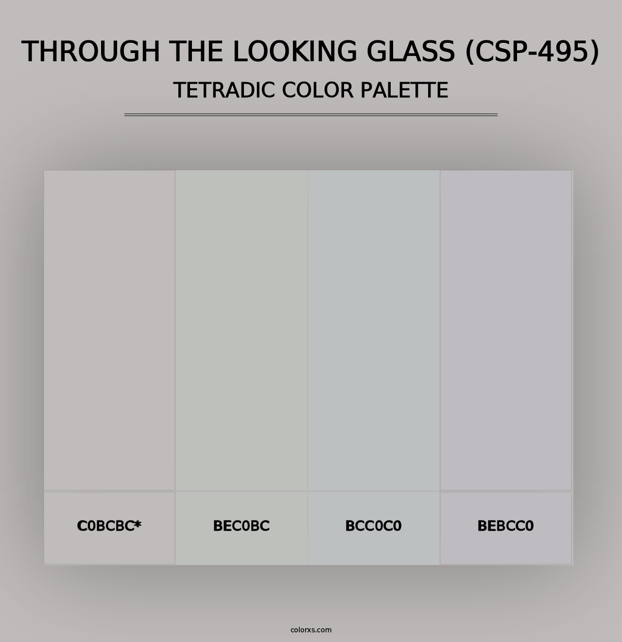 Through the Looking Glass (CSP-495) - Tetradic Color Palette