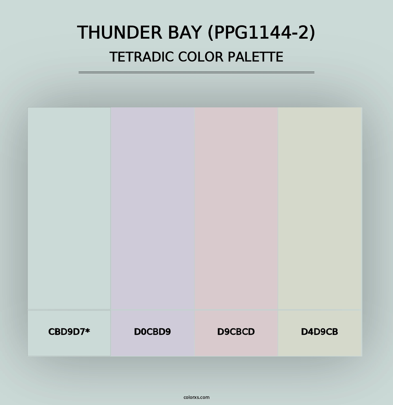 Thunder Bay (PPG1144-2) - Tetradic Color Palette