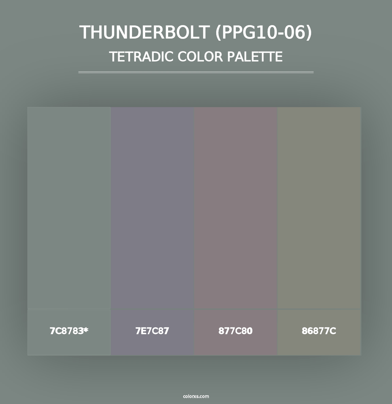 Thunderbolt (PPG10-06) - Tetradic Color Palette