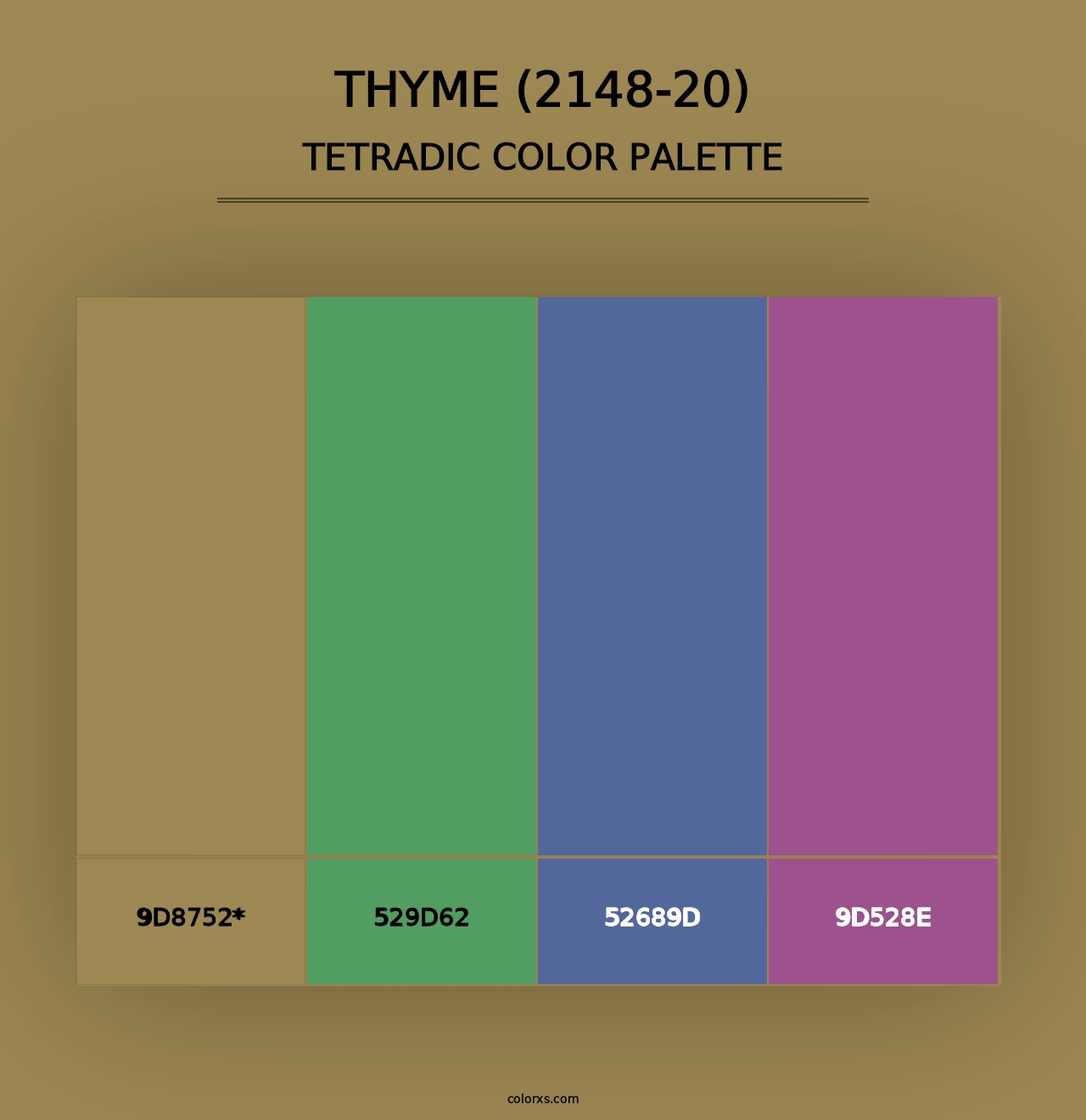 Thyme (2148-20) - Tetradic Color Palette