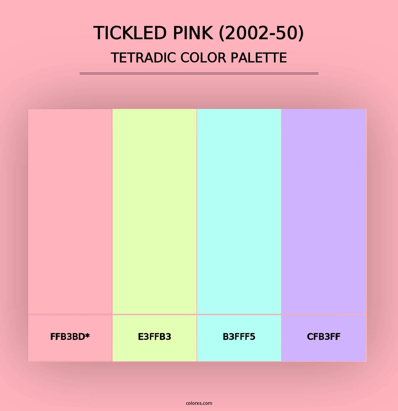 Tickled Pink (2002-50) - Tetradic Color Palette