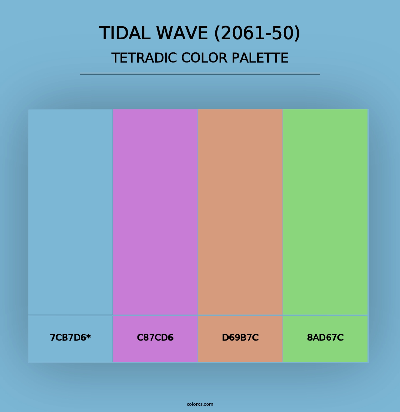 Tidal Wave (2061-50) - Tetradic Color Palette