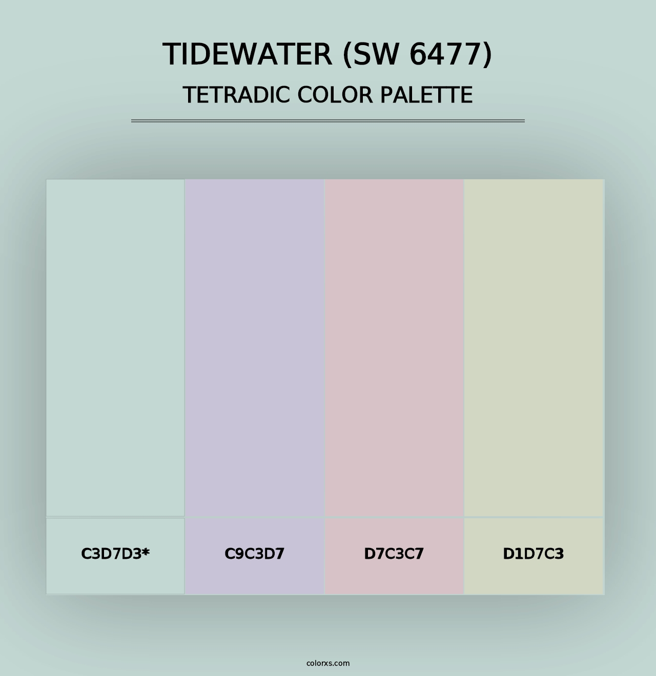 Tidewater (SW 6477) - Tetradic Color Palette