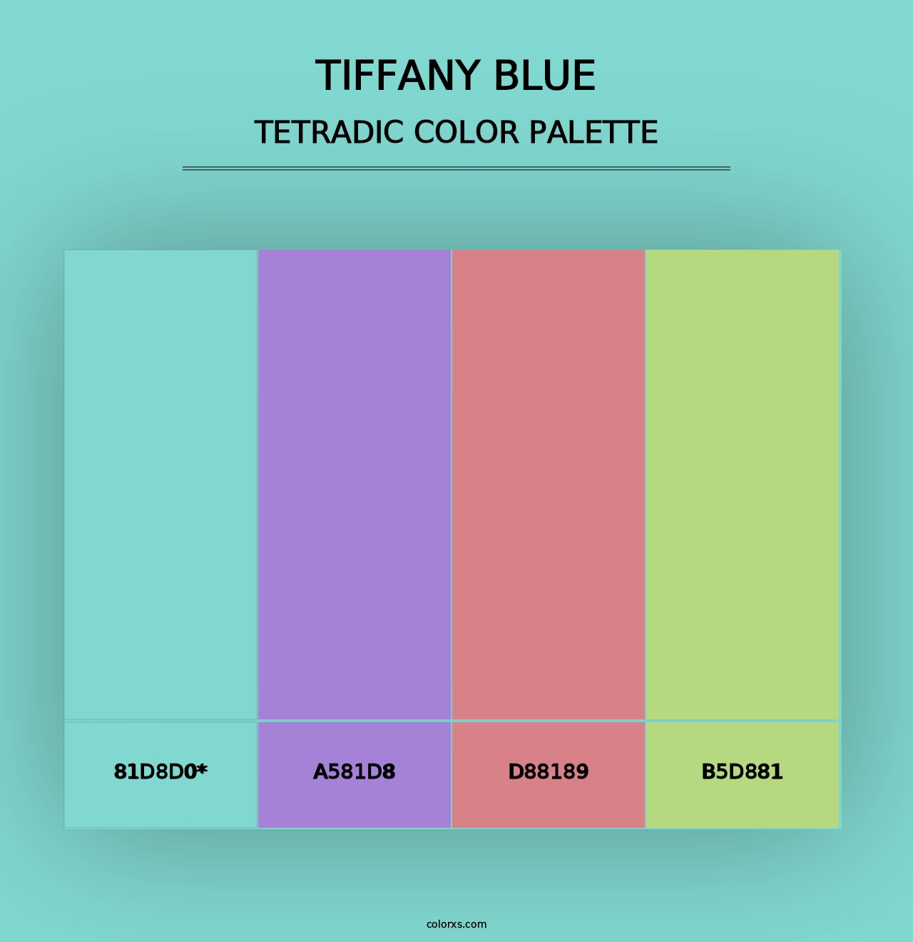 Tiffany Blue - Tetradic Color Palette